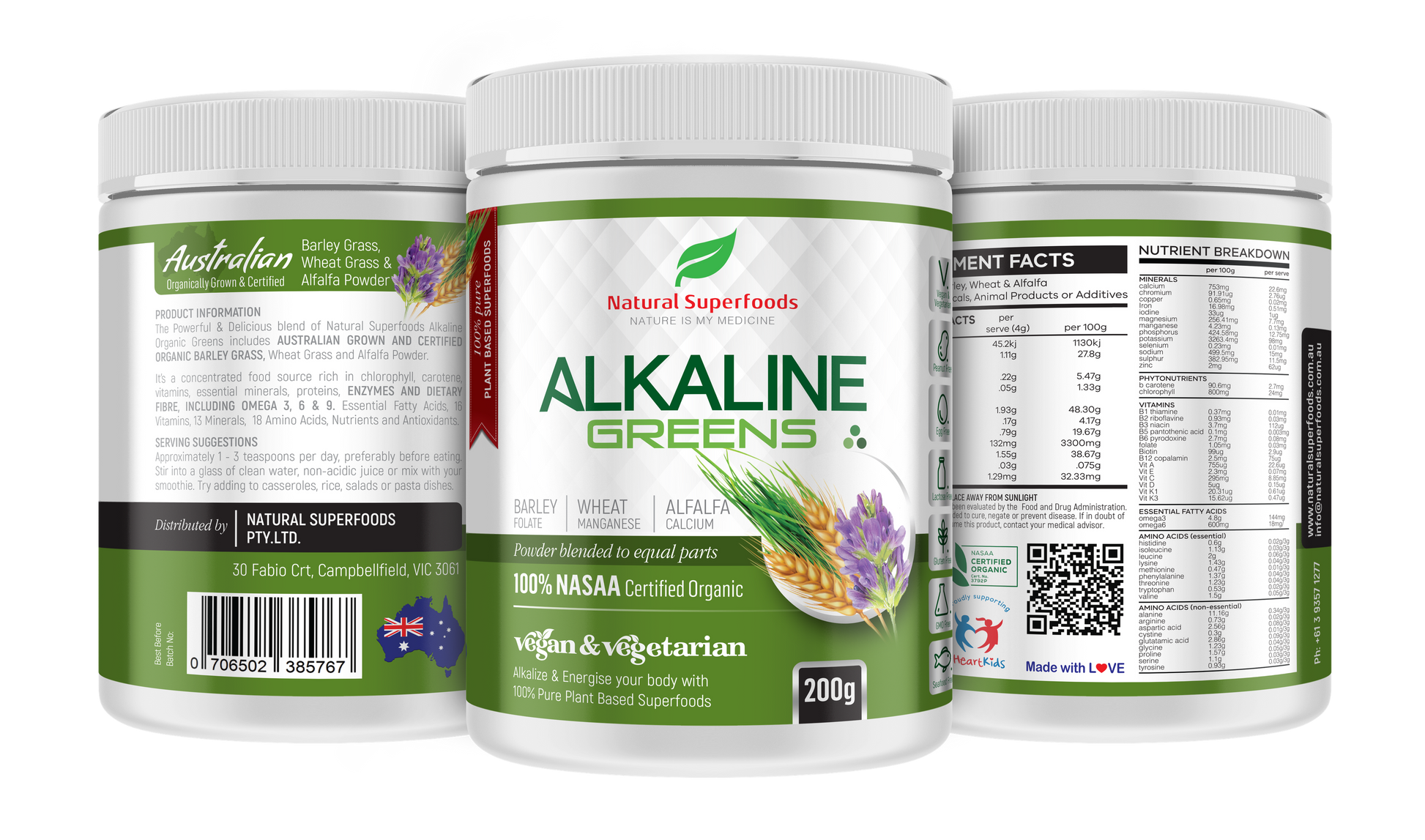Alkaline Greens Natural Supplement