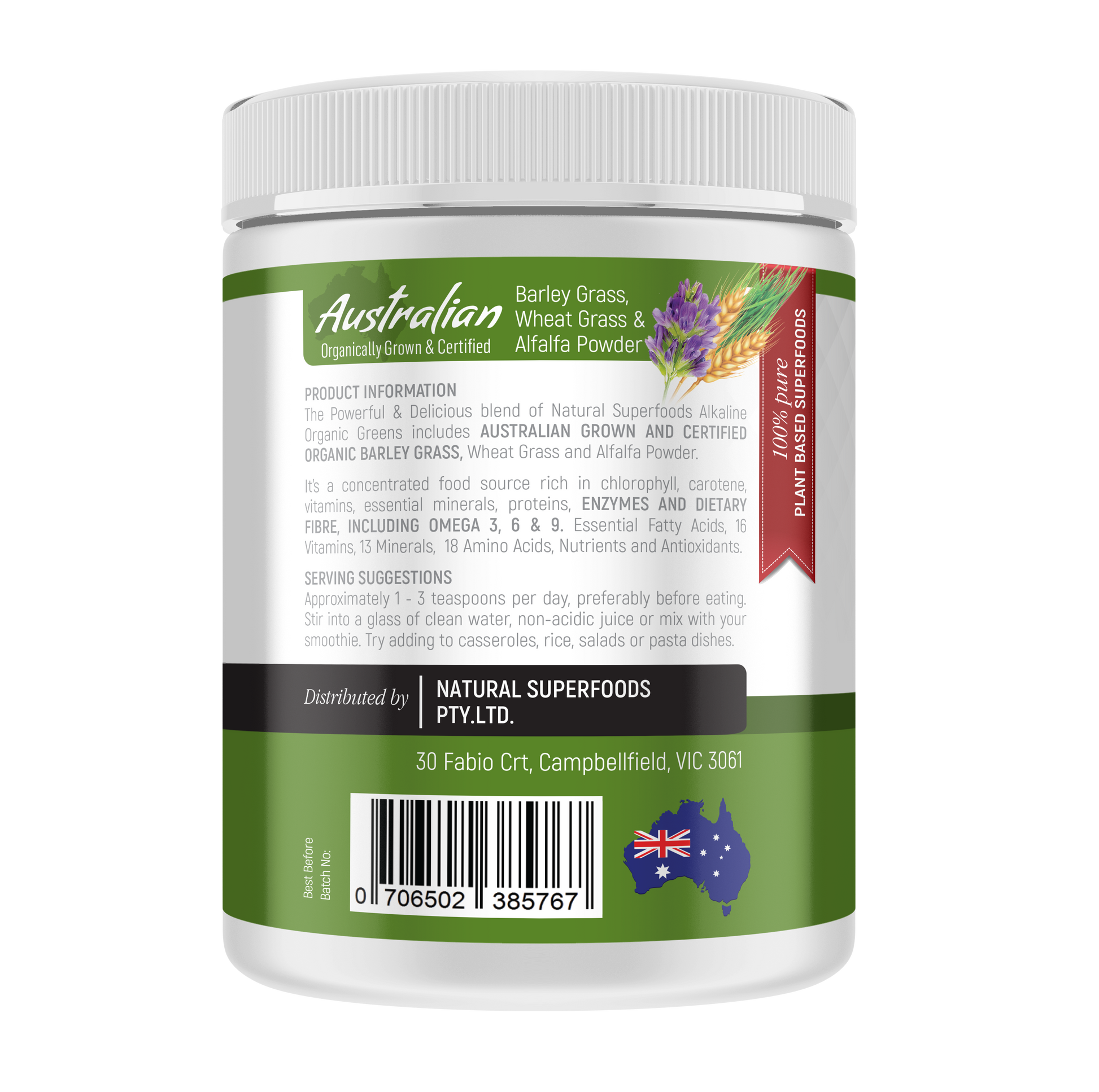 Alkaline Organic Greens Powder